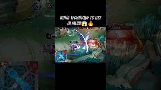 Ninja technique to use in mlbb💀🔥shortsfeed mobilelegends ml shortsshort shortfeedmlbb [upl. by Duffy]