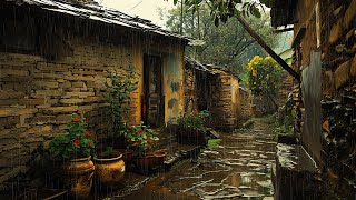 Ancient Houses in the Countryside on Dark Rainy Day丨Soothing Rain for Relaxing Sleep Work [upl. by Benoite]