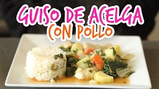 Como hacer Guiso de Acelga con Pollo  Receta Fácil [upl. by Koby]