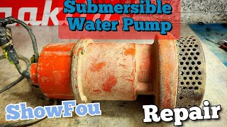 ShowFou Submersible water pump repair How to replace a broken cable [upl. by Narmis829]