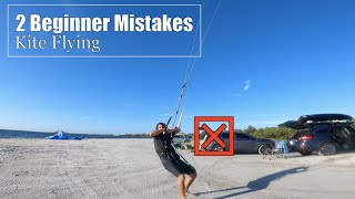 2 Mistakes Beginner Kiteboarders Make Flying A Kite [upl. by Mimi125]