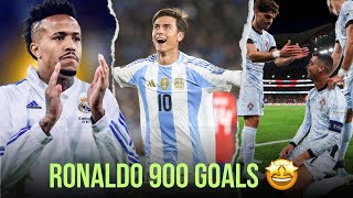 Ronaldo Scores 900 Goals Real Madrid Suffers Injury Crisis Dybala Replaces Messi at Argentina [upl. by Nej363]