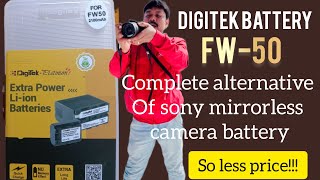 Digitek FW50 Battery  Alternative Battery of Sony Mirrorless ZVE10 Camera [upl. by Carisa902]