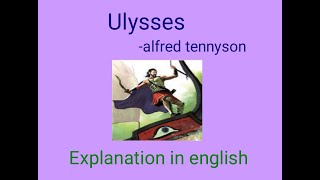 ulyssesenglish summary12th std poemalfred tennyson [upl. by Ruth488]