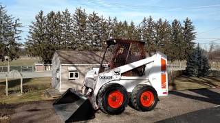 Bobcat 843 B Skid Steer Loader New 72 inch Bucket [upl. by Einon375]