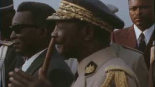 Pres Jean Bedel Bokassa Welcomes Pres Marcias Nguema  State Visit  January 1975 [upl. by Arualana195]