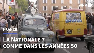 Nationale 7 Lapalisse retrouve ses embouteillages de lété des années 50  AFP [upl. by Aderb73]