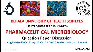 Pharmaceutical Microbiology Previous year Question Papers Discussion 3rd Semester B Pharm KUHS [upl. by Lupe]