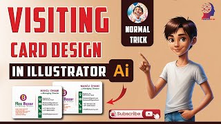 visiting card design in illustrator [upl. by Neehahs]