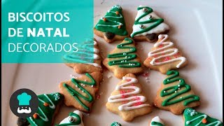 Biscoitos de Natal decorados  com glacê real [upl. by Rhoads]