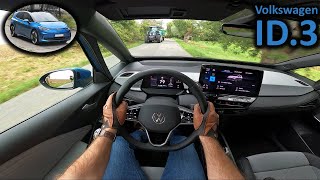 2023 Volkswagen ID3 Pro S facelift  POV driving [upl. by Ermin]