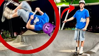 When Pro Scooter Riders visit a BMX ONLY Skatepark 😨 [upl. by Sherline]