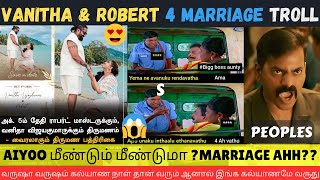 Vanitha Vijayakumar 4 Marriage Troll  Vanitha Vijayakumar Robert wedding Troll   5G Troll [upl. by Decker585]