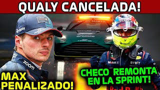 GRAN REMONTADA de CHECO en SPRINT QUALY CANCELADA CASTIGAN LA TRAMPA de MAX GP BRASIL 2024 F1 [upl. by Kelam795]