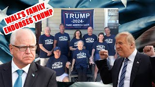 Tim Walzs Family ENDORSES TRUMP IN LEAKED PHOTO l Brother BLAST Walz on Facebook KAMALA in Trouble [upl. by Adabel]