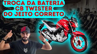 COMO TROCAR BATERIA DA CB TWISTER 250  TESTE DE CARGA [upl. by Imar]