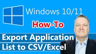 How to Export Application List to CSV in Windows 1011 [upl. by Notgnirrac]