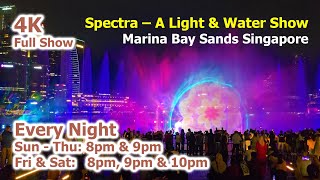 SPECTRA Light and Water Show  Marina Bay Sands Singapore [upl. by Arreic]