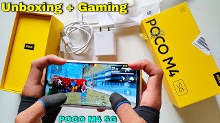 Poco m4 5g unboxing review and gaming test 50MP rear camera MediaTek dimensity 700 chipset [upl. by Alicsirp]