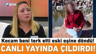 3 çocukla terk edildi canlı yayında eşine isyan etti [upl. by Aicirpac561]