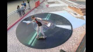 THE VINYL RECORD  SKATEABLE ART  CARTAMA SKATEPARK [upl. by Kcirrem]