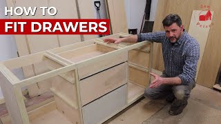 How to Fit Drawers  Save Money with DIY Wooden Drawer Slides [upl. by Thom415]