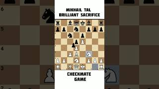 Mikhail Tal Greatest Chess Miniature brilliant Sacrifice checkmate Tal vs Salnikov 1970 [upl. by Karalynn]