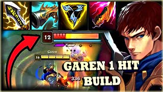 SUPREENDA O ADVERSÁRIO COM ESSA BUILD DO GAREN QUE PODE DAR 1 HIT E SUMIR COM QUALQUER UM KKK [upl. by Severen287]