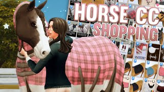 Horse CC Shopping Spree Tack Mods Clothes  The Sims 4 [upl. by Gualtiero]