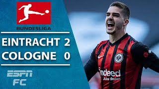 André Silva strikes again as Eintracht Frankfurt beats Cologne  ESPN FC Bundesliga Highlights [upl. by Dasya]