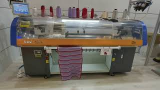 16G INTARSIA COLLAR KNITTING MACHINE [upl. by Offen161]