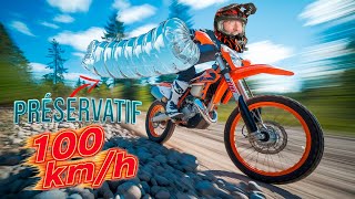 GONFLER UN ÉNORME PRÉSERVATIF EN ENDURO Expèrience IMPROBALE à moto [upl. by Alexander]