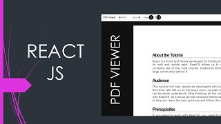 PDF Viewer Using React JS Tutorial in Hindi [upl. by Eiro368]