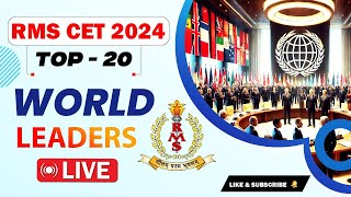 World LeadersRMS CET Top 20 World Leaders QRMS CET 2024 GK Class 6RMS GKRMS CoachingSainik Scho [upl. by Muir]