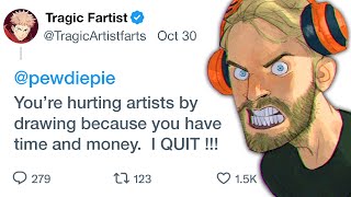 How Pewdiepie’s Drawings Made Half The Art Community Quit [upl. by Airamesor]