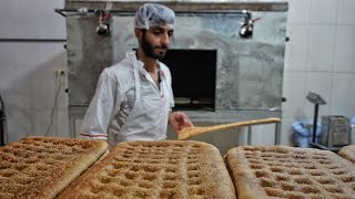 baking sweet traditional bread known as quotNan Qandiquot bread making video [upl. by Ordway]