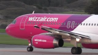 WIZZAIR A320 TAKEOFF TO BUCHAREST ROMANIA FROM DONCASTER AIRPORT UK [upl. by Leela]