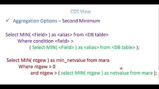 Video 33 CDS View  SQL Aggregation functions [upl. by Roby]