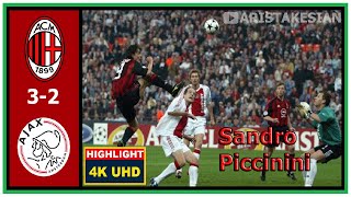 AC Milan v Ajax 32 UCL 2003 QUARTERFINAL FLASHBACK  MEDIASET SANDRO PICCININI  HD [upl. by Swithbart]