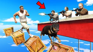 GTA 5 FROSTY AND CHOP RUNNING ON THE EDGE SNIPERS VS RUNNERS [upl. by Catherine]