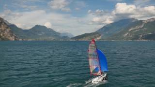 ACO 6th MUSTO Skiff Worlds at Fraglia Vela Riva Lake Garda Italy  Day 1 [upl. by Gottuard]