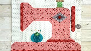 Sewing Machine Quilt Block Tutorial  My Happy Place Sew Along [upl. by Elum]