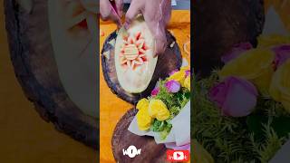 Basic fruit carving cheftalent fruitart art fruitcarving cheflove [upl. by Sankaran]