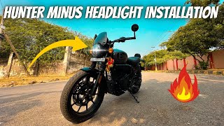 Vlog4  Hunter 350 Mein MINUS Headlight FIT Karne Ka Sahi Tareeka 🪔 [upl. by Haron]