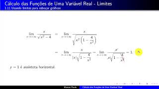 Aula 23 Cálculo I  Esboço de gráficos com assíntotas parte 2 de 2 [upl. by Hurleigh469]