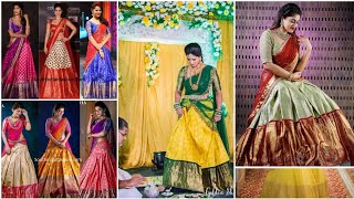 Half saree styling picsExplore Fashion [upl. by Etteniuqna]