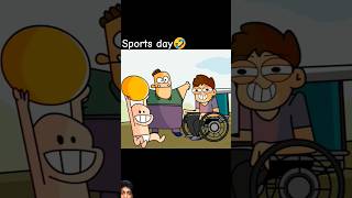 Sports day 🤣🤣  animation funny shortsviral [upl. by Nitniuq]