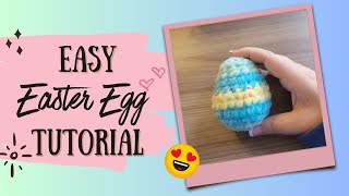 Easter Crochet Easy Crochet Easter Egg  No Sew Striped Easter Egg Tutorial ✨ FREE Amigurumi Pattern [upl. by Ebner]