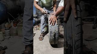 Tubeless tyre repairviralvideo shortsvideo tubelesscar tires tyre [upl. by Atte195]