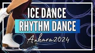 Junior Ice Dance Rhythm Dance  Ankara 2024  JGPFigure [upl. by Ahsinauq645]